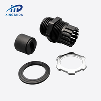 Presse-étoupe en nylon noir IP68 connecteur de poignée de cordon de soulagement de tension réglable raccords de conduits IP68 étanches