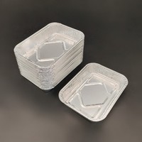 Barquette alimentaire rectangulaire en aluminium jetable écologique pour événements et livraison en gros