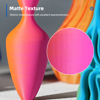 Filament d'impression 3D PLA mat bicolore Inslogic effet mat avec dégradé bicolore lisse pour l'impression 3D