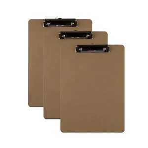 Lavagna portatile portatile con graffette con schede in MDF naturale A4 File Menu appunti per cucina officina ristorante magazzino