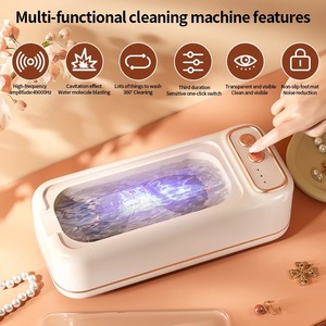 Machine de nettoyage ultrasonique portable, nettoyeur de voyage, machine de nettoyage à haute fréquence vibratoire avec charge USB - Product Image 5