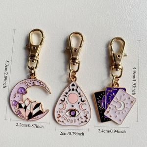 Magical Sun and Moon Keychain Set Alloy Metal Clasp Suitable for <strong>Key</strong> <strong>Rings</strong> <strong>Bags</strong> and Wallets Women's Fashion Additions - Product Image 2