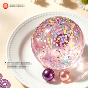 Creative, high transparency, rustling sound, handmade ball, dreamy purple, slow <b>rebound</b>, release ball, pinching and music - Product Image 1