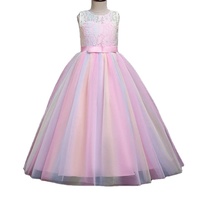 Robe de princesse mini en taffetas écologique pour filles de 3 à 9 ans, col carré, imprimé personnage, volants, idéale pour les événements et fêtes estivales