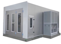 Cabine de peinture automobile électrique portable avec éclairage LED |   Système d'alimentation 14 kW facile à expédier et à assembler pour les services de réparation automobile mondiaux
