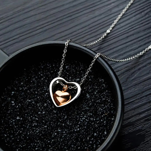 Roségouden Dubbel Hart <span class=keywords><strong>Urn</strong></span> Kettingen Rvs Crematie Sieraden Voor Mens & Huisdier As Herdenking Hanger Aandenken Sieraden - Product Image 5