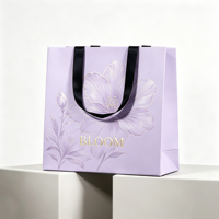 Sacs en papier de luxe personnalisés avec logo imprimé, emballage pour bijoux, bracelet, sac cadeau, sac de shopping avec fermeture à ruban