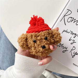 Funda de felpa de manga anticaída para <span class=keywords><strong>AirPods1</strong></span> 2 Pro, protector de felpa con bonitos dibujos animados de diseñador, oso de peluche con sombreros, regalo de Navidad - Product Image 3