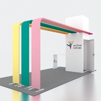 Stand d'exposition portable 10x20 en aluminium, entièrement coloré, durable, facile à assembler, pour salon professionnel, exposition, promotion