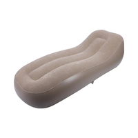 Portable Moderne PVC Air Chaise Canapé 150KG Capacité 72.8x29.9x 21.7in Automatique Inflation Flocage Chaise Longue Pliable pour Vivre