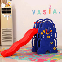 Jouet éducatif pour enfants en forme d'éléphant - Glissière intérieure en plastique HDPE pour aéroport, garderie et maternelle, utilisation à domicile, marque KRXIN