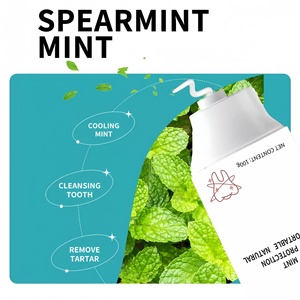 Dentifrice blanchissant personnalisé en gros au bicarbonate de soude SP-8, menthe verte, haleine fraîche, élimine les taches dentaires, protège les gencives, soin buccal - Product Image 3