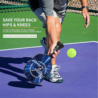 Ensemble de récupérateurs de balles de pickleball en silicone pour enfants - Ramasse les balles sans s'incliner, s'attache au fond de la raquette