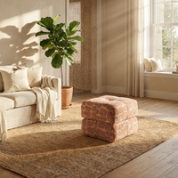 Poufs ottomanes pivotants en chenille douce réglables, fabriqués en Chine - Style moderne pour salons, hôtels, appartements et écoles