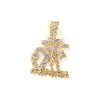 Collier avec pendentif en forme de clavicule glacé OTF 20 "Chaîne à maillons cubains Accessoires de bijoux de rappeur pour hommes et femmes
