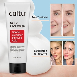 Limpiador <span class=keywords><strong>Facial</strong></span> Blanqueador con Ácido Salicílico al 0.5%, Control de Grasa, Hidratante, Reparador del Acné, Espuma Limpiadora <span class=keywords><strong>Facial</strong></span> OEM ODM con Niacinamida 150g - Product Image 3