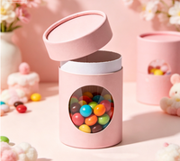 Scatola in Plastica PET Trasparente per Alimenti con Finestra, Tubo Riciclabile per Confezionamento di Caramelle, Cioccolato e Biscotti, Direttamente dal Produttore