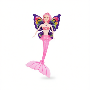 Poupée sirène Sirena Dei Sogni 43 cm avec ailes de papillon couleur rose pour les jeux d'enfants - Product Image 2