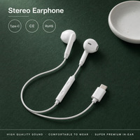 Écouteurs filaires WISDOMUP EJ-50 Type-C, semi intra-auriculaires, stéréo, avec micro, son Hi-Fi pour tablette Android, ordinateur portable