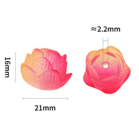 Nouveauté 2026 Perles fantaisie en acrylique 3D colorées en forme de fleur de lotus pour la fabrication de stylos et de bracelets