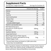 Prix de Gros OEM 100% Pur Suppléments à Base de Betterave en Vrac Gommes à Mâcher Végétales avec Vitamines D3 & B12 Sans Gluten pour Adultes