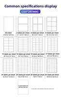 Vente en gros usine : Feuilles d'autocollants A4, étiquettes autocollantes en papier, 30 étiquettes d'adresse, code-barres, SKU, et étiquettes thermiques d'expédition