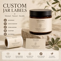 Étiquettes personnalisées minimalistes pour soins de la peau, gamme complète, logo personnalisé, autocollants de beauté naturels et biologiques, étiquettes imperméables pour pots et bouteilles