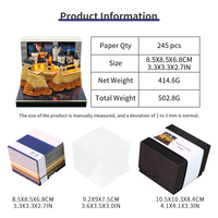 Calendrier de bureau 3D Harry Potter Château de Poudlard avec lumière LED, notes autocollantes, cadeau fantaisie anime, calendrier 3D sculpté en papier avec lumière