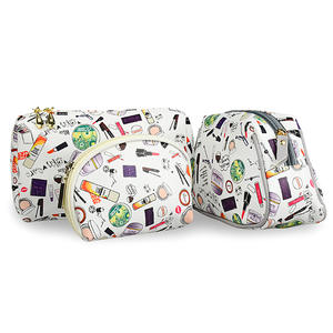 Sacs à cosmétiques en cuir PU Premium, sacoches de maquillage avec impression numérique par Sublimation, grande capacité, Logo personnalisé, collection <span class=keywords><strong>2022</strong></span> - Product Image 2