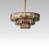 Lustre suspendu rond de luxe moderne américain pour salon, villa, chambre à coucher, salle à manger, grande décoration