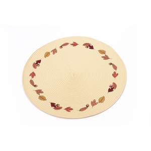 מחצלת שולחן אוכל אקולוגית, לא רעילה, בסגנון זן אסייתי, מבד ראטן, מלבנית, ארוגה בעבודת יד, רקומה, דמוי דשא, לבית - Product Image 2