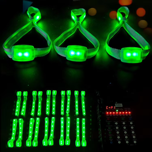 Braccialetti LED Luminosi a 15 Colori con Telecomando per Concerti Kpop, Bracciali in Tessuto Regolabili per Eventi <span class=keywords><strong>e</strong></span> Feste - Product Image 1