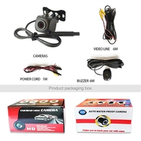 Caméra de recul AHD 1080P Mini AI étanche IP68 avec vision nocturne et système de détection de lignes de stationnement pour voiture