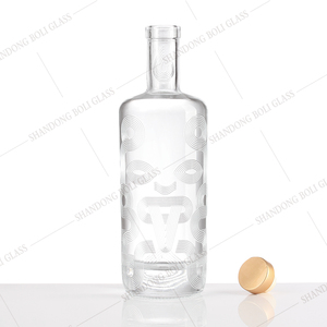 Botella de vidrio de licor personalizada, botella de vidrio grabada para whisky, Vodka, ron, Tequila, Brandy <span class=keywords><strong>Gin</strong></span> - Product Image 2