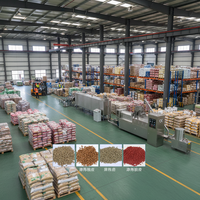Extrusora de Alimentos de Doble Tornillo, Tipo Industrial CE, Máquina de Alimento para Peces con PLC, Línea de Producción de Alimento para Peces Pequeños