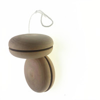 Jouet Yo-Yo Sonore Personnalisé en Bambou et Bois Écologique, Forme Dessin Animé, Certifié CE/FCC, Impression Typographique