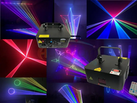 Pleine couleur Animation Spot Motif Projecteur Télécommande Contrôleur 1W RVB Lumière Laser