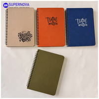 Carnet à spirales en cuir personnalisé A5 pour gravure au laser, couverture en cuir rigide pour gravure au laser pour impression de logo
