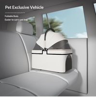 Poussette pour animaux de compagnie ST Metal, chariot portable d'extérieur, porte-animaux détachable pour chiens et chats, léger et pliable