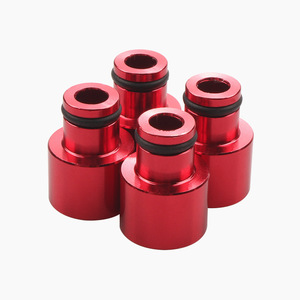 Adaptador de inyector de combustible de 14 mm de aleación de aluminio rojo para B16 B18 D16Z D16Y - Product Image 4