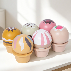 Giocattoli in Legno Colorati a Forma di Cupcake e Gelato, Set da Finta Cucina <span class=keywords><strong>per</strong></span> <span class=keywords><strong>Bambine</strong></span>, <span class=keywords><strong>Gioco</strong></span> <span class=keywords><strong>per</strong></span> Feste del Tè - Product Image 5
