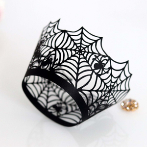 Envoltorios de Papel para Cupcakes con Diseño de Telaraña, Bandejas para Muffins, Decoración para Fiestas de Halloween - Product Image 4