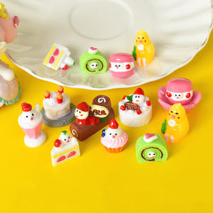 Aliments miniatures pour maison de poupée, accessoires DIY en colle crème, série de desserts japonais, matériaux de décoration en résine tendance - Product Image 1
