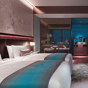 Juego de muebles de hotel de madera de diseño moderno personalizado profesional para vestíbulo de hotel y dormitorio Diseño libre de 5 estrellas - Product Image 5