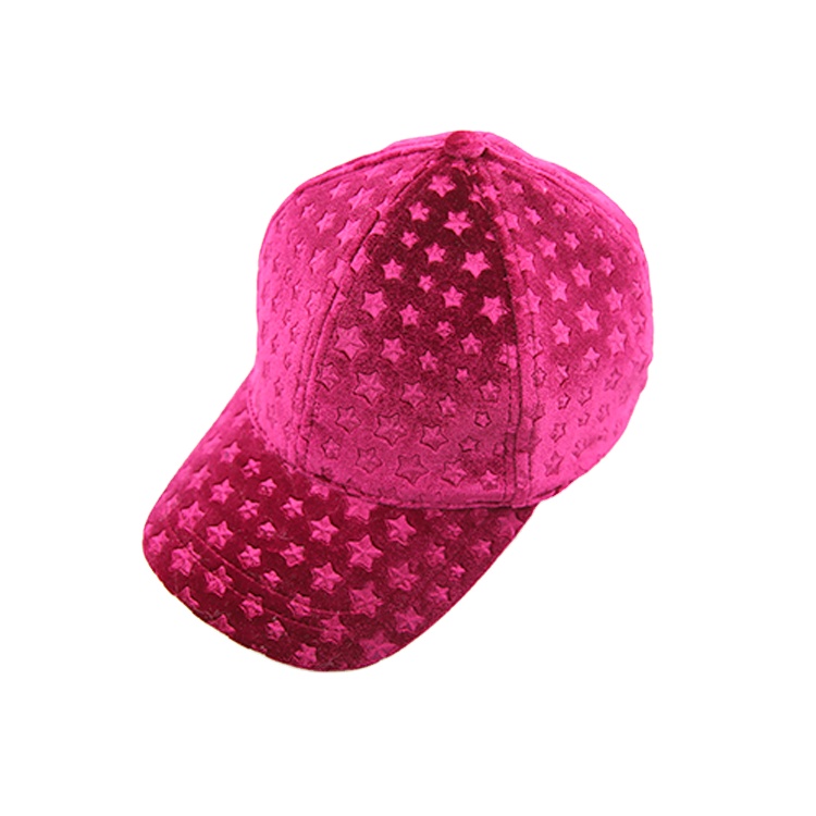 Индивидуальная милая детская шляпа из красного бархата с тиснением в виде звезды оптом