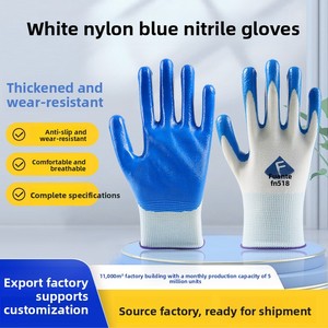 <span class=keywords><strong>Guantes</strong></span> de Protección Laboral de Nitrilo, Transpirables, Sin Látex, Antideslizantes, Resistentes al Desgaste, para Manipulación en Almacenes y Obras - Product Image 2