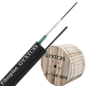 Fiberplan GYXTC8Y/S 6 12 24 36 48 72 çekirdek fiber optik kablo fiyat listesi fiber optik kablo fiyat pakistan optik kablo fiber