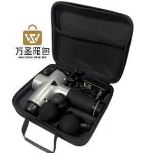 Fábrica Personalizado Eva Gun Case Para Fascia Muscle Massage Gun Caixa De Ferramentas De Armazenamento Portátil OEM Zipper Ajustável Nylon Proteção