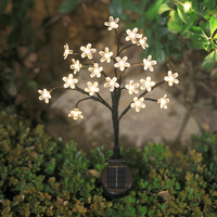 Lumière solaire LED pour sol, design fleur de cerisier, étanche IP65, éclairage extérieur, jardin, pelouse, éclairage décoratif de branche, Noël