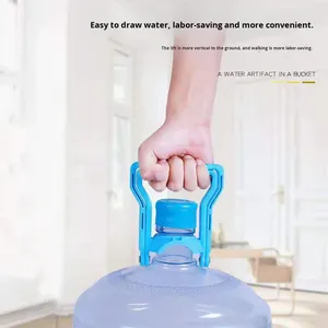 Maniglia portatile per acqua in bottiglia purificata e minerale facile da trasportare comodo porta secchio Pull-Tab per bere direttamente - Product Image 2